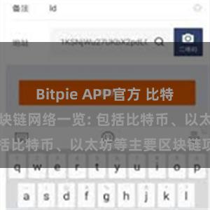 Bitpie APP官方 比特派钱包支持的区块链网络一览: 包括比特币、以太坊等主要区块链项目