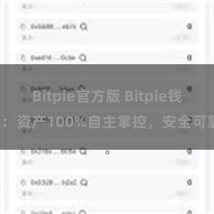 Bitpie官方版 Bitpie钱包：资产100%自主掌控，安全可靠。