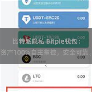 比特派隐私 Bitpie钱包：资产100%自主掌控，安全可靠。