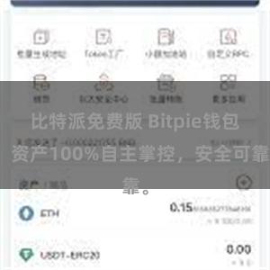 比特派免费版 Bitpie钱包：资产100%自主掌控，安全可靠。