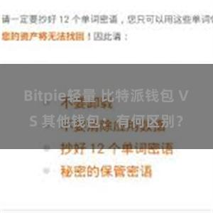 Bitpie轻量 比特派钱包 VS 其他钱包：有何区别？