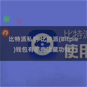 比特派私钥 比特派(Bitpie)钱包有哪些隐藏功能？