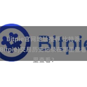 Bitpie官网地址推荐 比特派(Bitpie)交易历史记录在哪里查看？