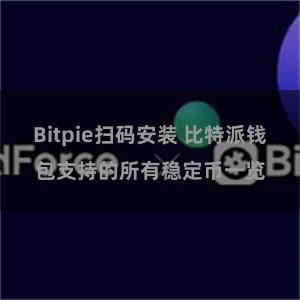 Bitpie扫码安装 比特派钱包支持的所有稳定币一览