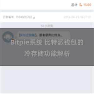 Bitpie系统 比特派钱包的冷存储功能解析